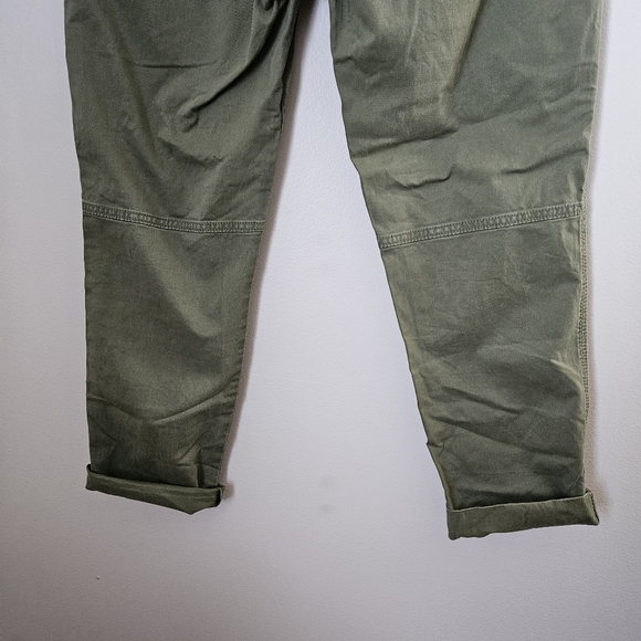 Banana Republic Olive Green Casual Pants Capri Cropped Rolled Neutral Solid - Picture 8 of 13